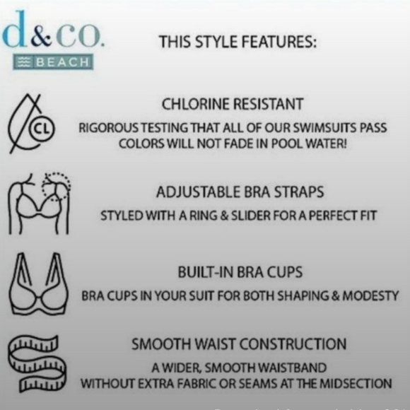 Denim & Company Beach Black & White Swim Dress NWT Size 12 ❤️ - Picture 9 of 11